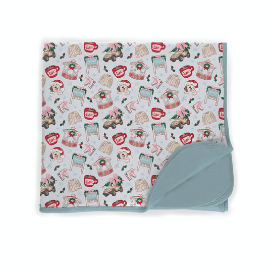 Snowy Small Town Bamboo Blanket **PreOrder**