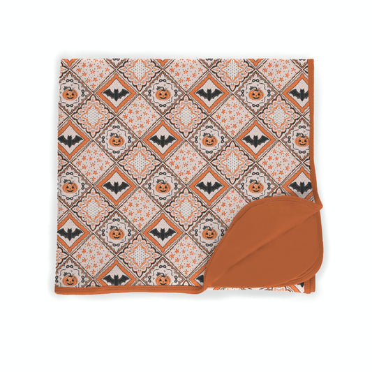 Pumpkin Patchwork Bamboo Blanket **PreOrder**