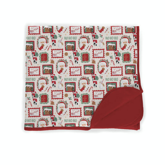 Holiday Postmarks Bamboo Blanket **PreOrder**