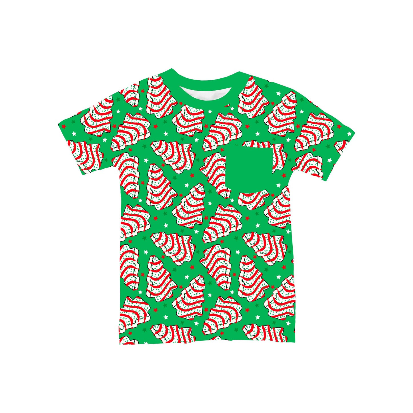Christmas Cakes Pocket T-Shirt **PreOrder**