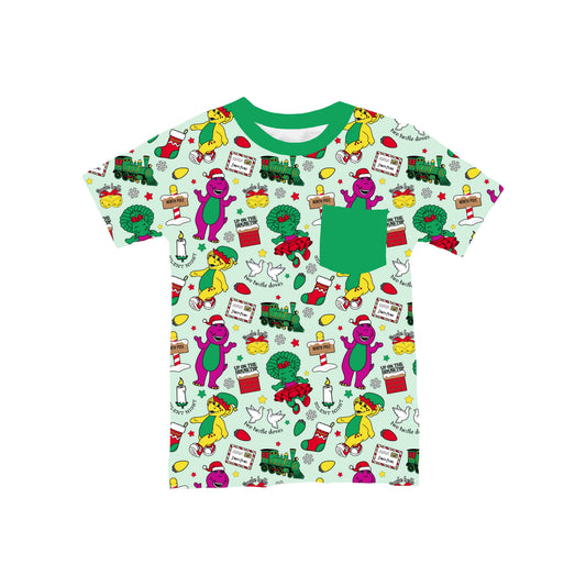 Holiday Dino Happiness Pocket T-Shirt **PreOrder**