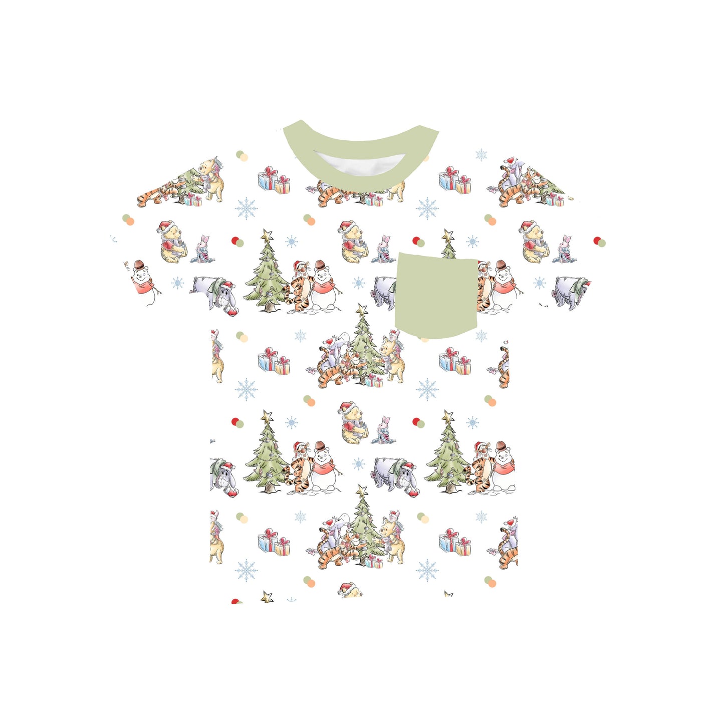 Woodland Christmas Wishes Pocket T-Shirt **PreOrder**