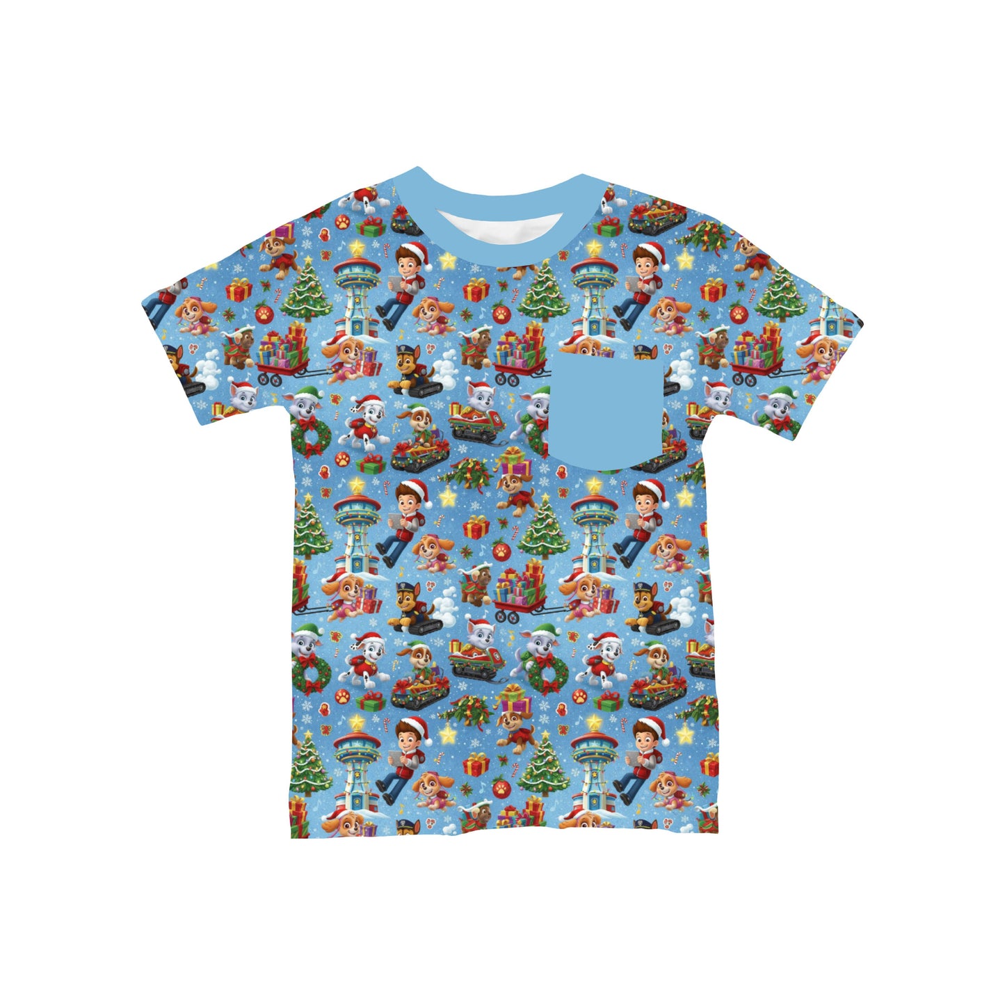 Holiday Hero Pups Pocket T-Shirt **PreOrder**