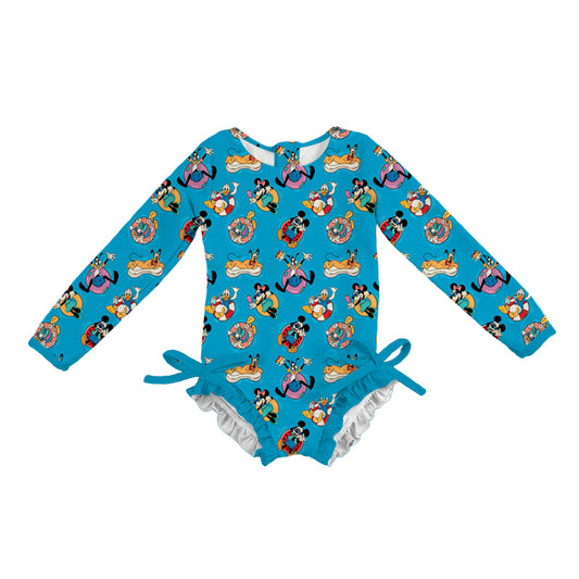Pool Day Pals Rashguard One-Piece Swimwear *RTS*
