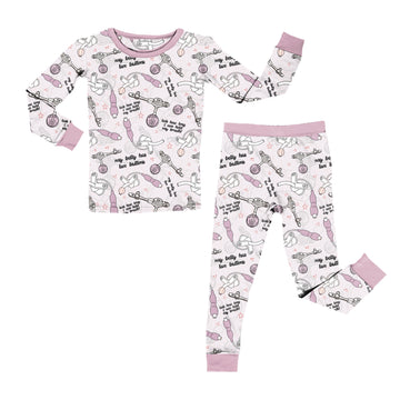 Trach/G-Tube Warrior Pink Youth Pant Set *RTS*