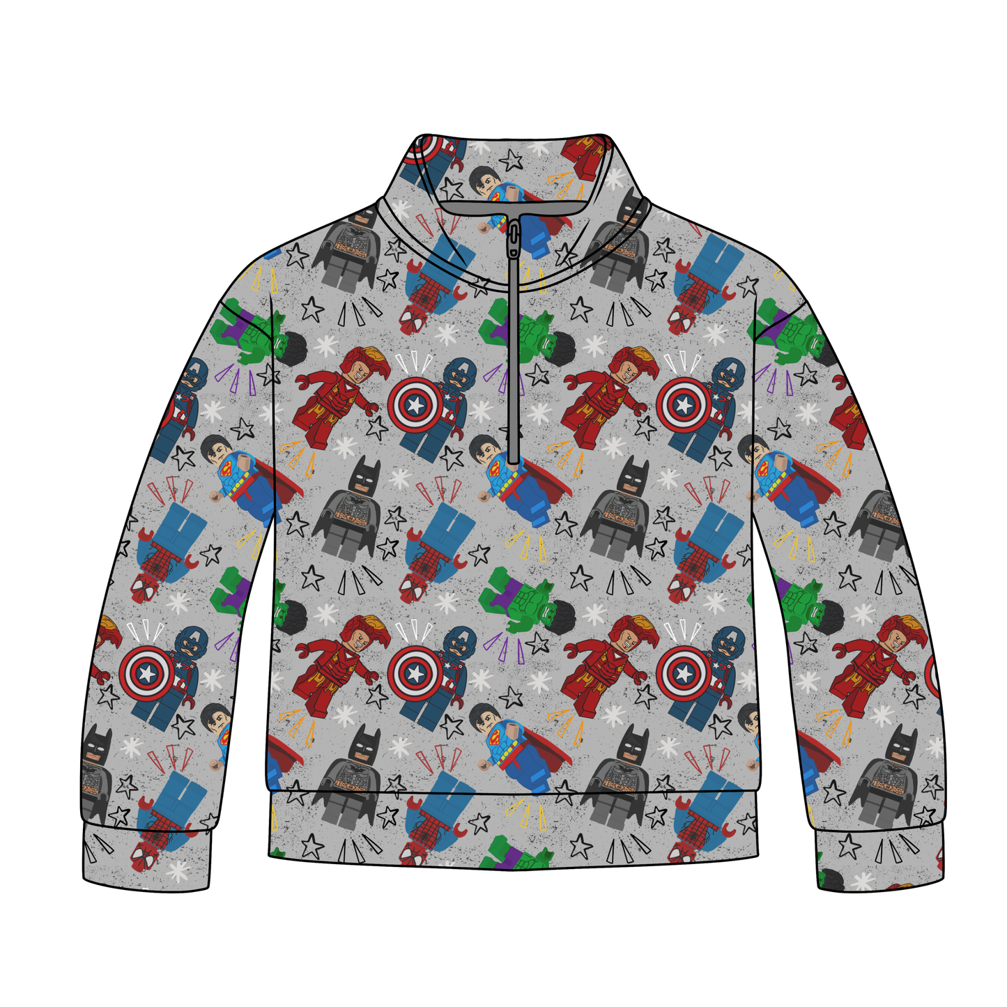 Brick Hero Squad Quarter Zip-Up *RTS*