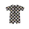 Checkered Magic Rashguard Boys One-Piece Medically Adaptable Swimwear *RTS*