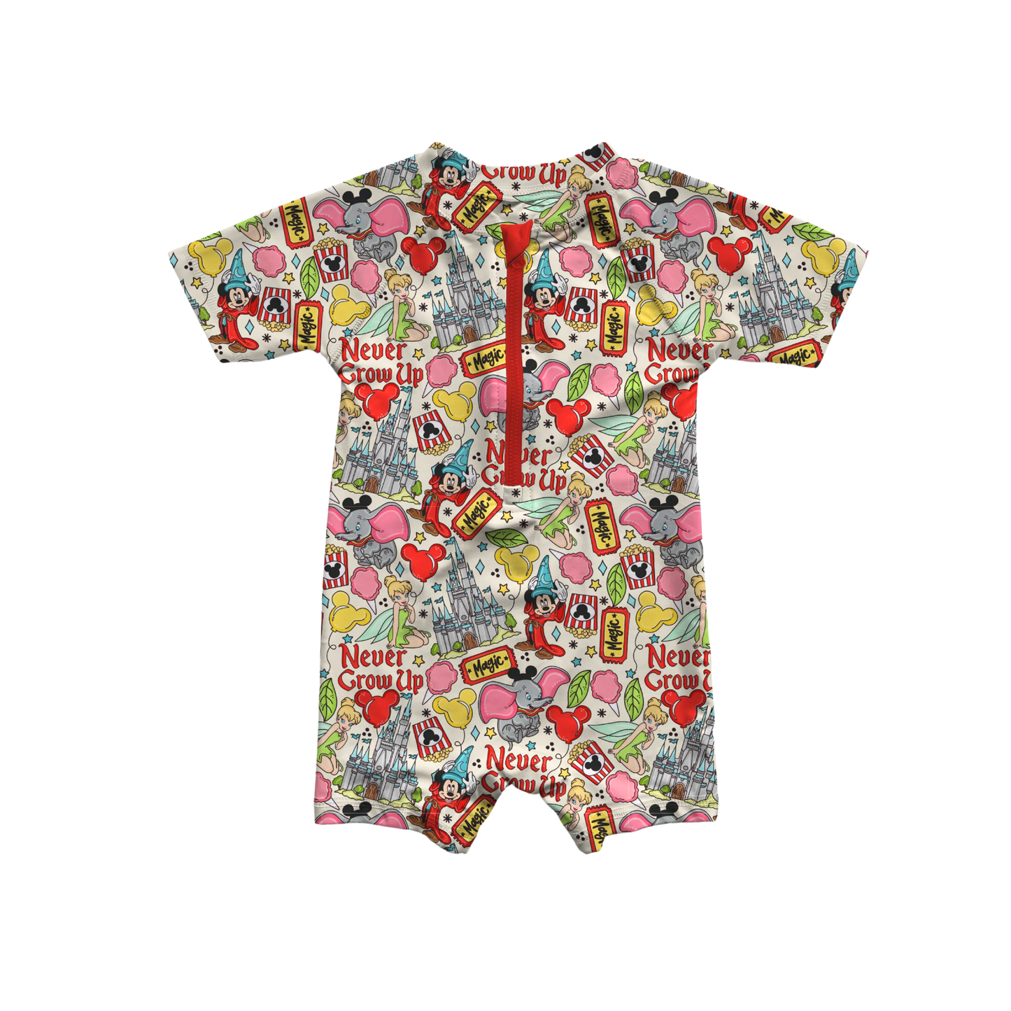 Never Grow Up Rashguard Boys One-Peice Swimwear *RTS*