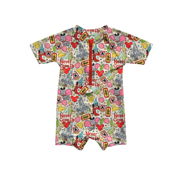 Never Grow Up Rashguard Boys One-Peice Swimwear **PreOrder**