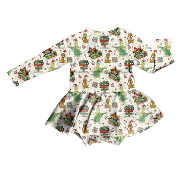 Wholiday Cheer Bodysuit Youth Twirl Dress **PreOrder**