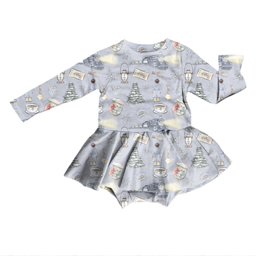 Believe In The Magic Bodysuit Youth Twirl Dress **PreOrder**