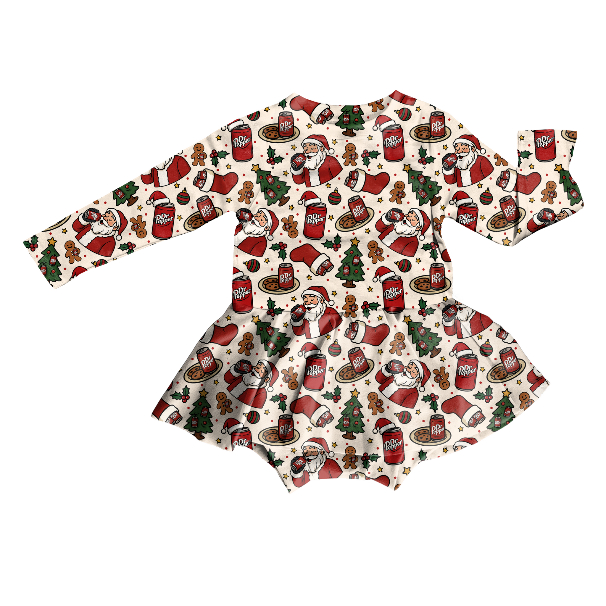 Santas Favorite Fizz Bodysuit Youth Twirl Dress **PreOrder**