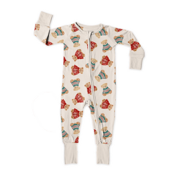 Teddy Tidings Zipper Sleeper **PreOrder**