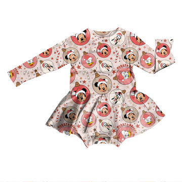 Festive Friends Bodysuit Youth Twirl Dress **PreOrder**