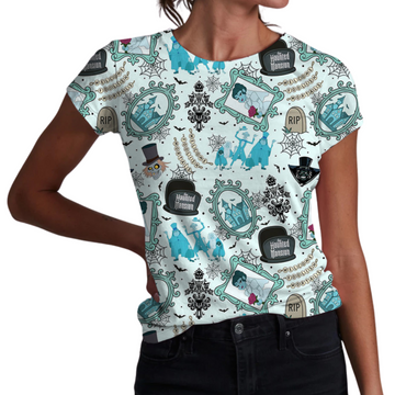 Spooky Mansion Adult Women's T-shirt *RTS*