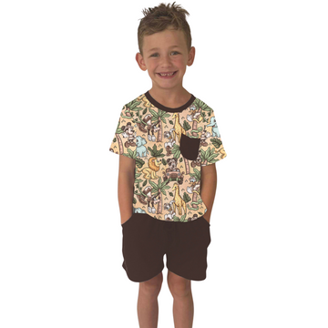 Safari Characters Daywear Short Set *RTS*