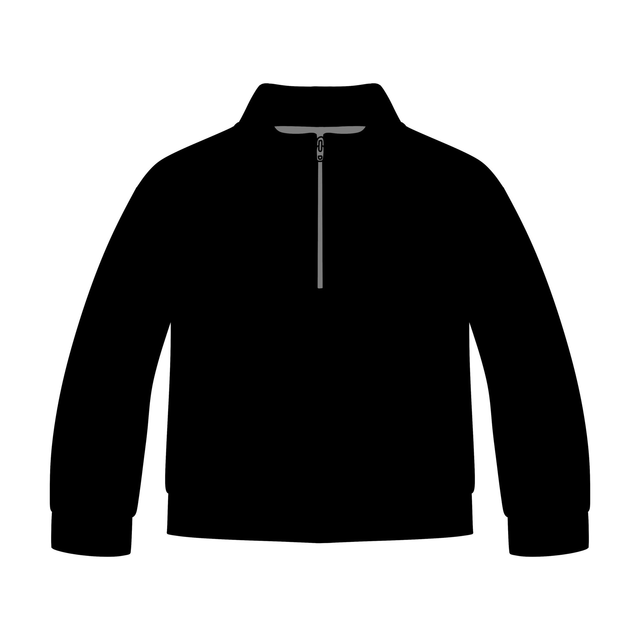 Solid Black Quarter Zip-Up *RTS*
