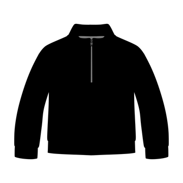 Solid Black Quarter Zip-Up *RTS*