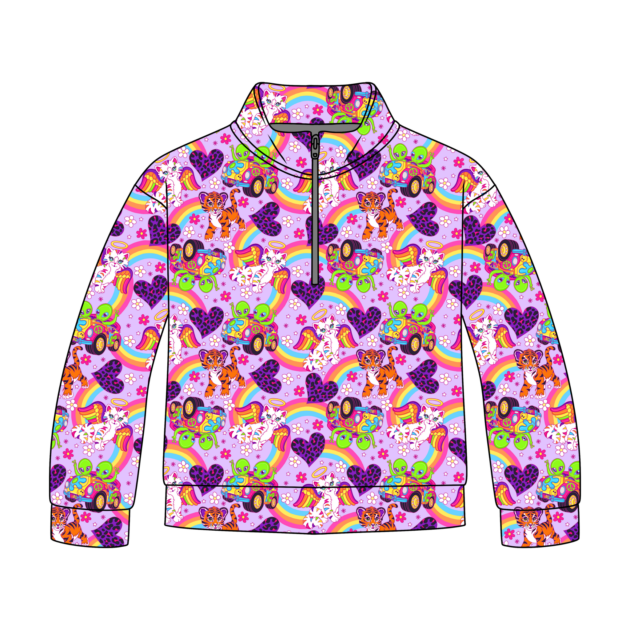 Neon Nostalgia Quarter Zip-Up *RTS*