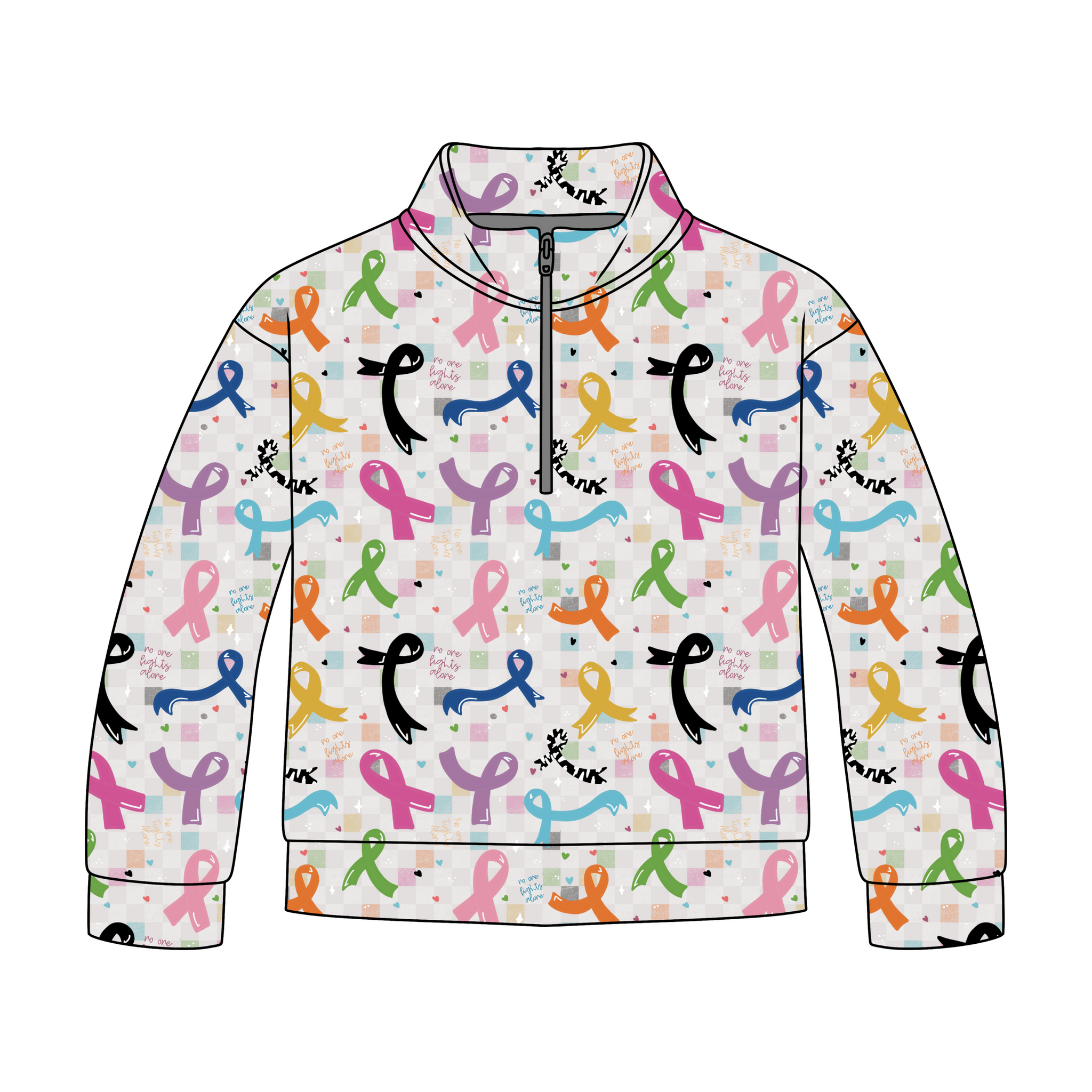 Nobody Fights Alone Quarter Zip-Up *RTS*