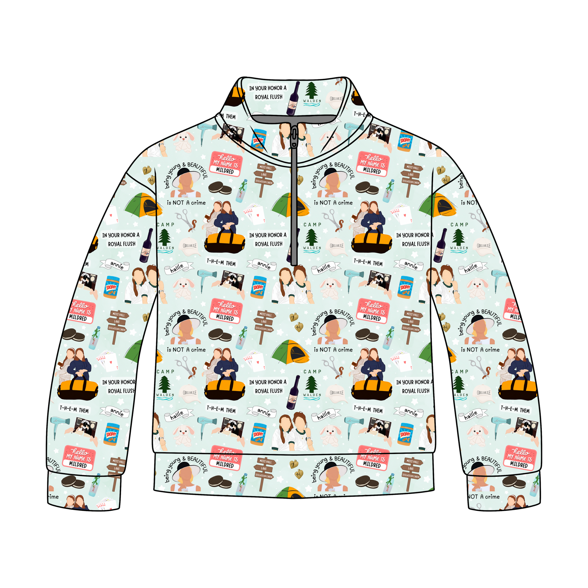 Twice The Trouble Quarter Zip-Up **PreOrder**