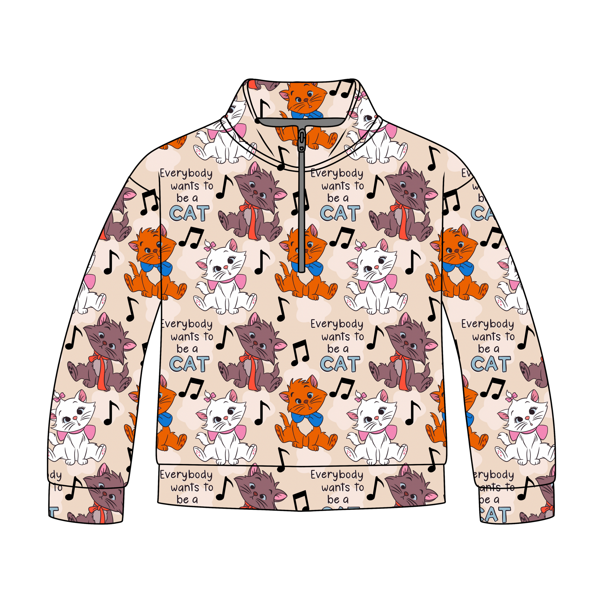 Purrfectly Paris Quarter Zip-Up **PreOrder**
