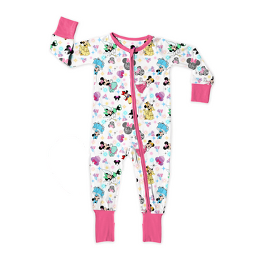 Bows and Tiaras Zipper Sleeper **PreOrder**