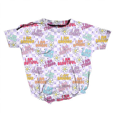 Girl Power Positivity Medically Adaptable Romper *RTS*