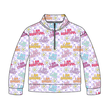 Girl Power Positivity Quarter Zip-Up *RTS*