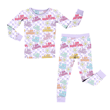 Girl Power Positivity Youth Pant Set *RTS*