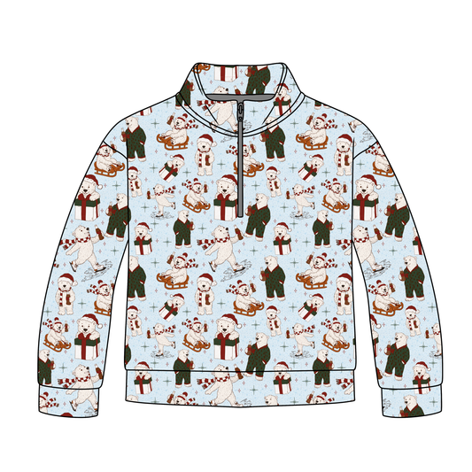 A Beary Merry Christmas Quarter Zip-Up **PreOrder**
