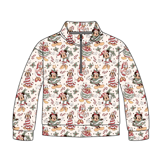 Holly Jolly Friends Quarter Zip-Up **PreOrder**