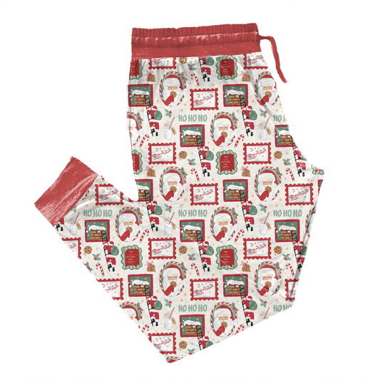 Holiday Postmarks Adult Joggers **PreOrder**