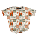 Merry Little Patchwork Awareness Romper **Preorder**