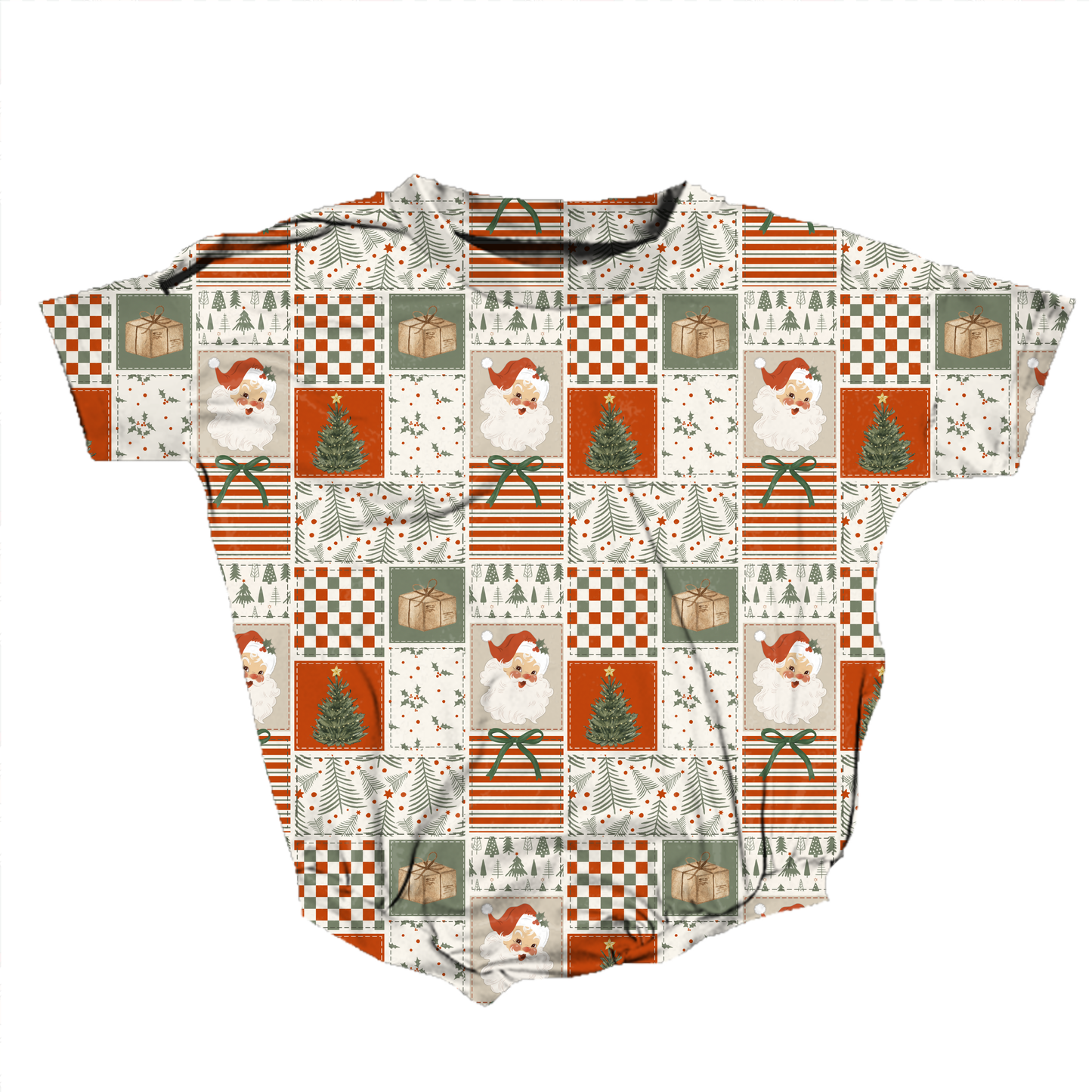 Merry Little Patchwork Awareness Romper **Preorder**
