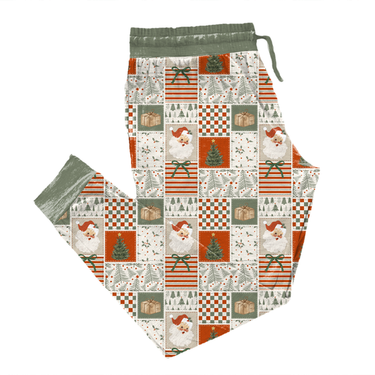 Merry Little Patchwork Adult Joggers **PreOrder**