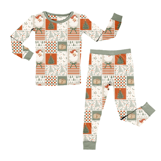 Merry Little Patchwork Youth Pant Set **PreOrder**