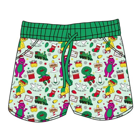 Holiday Dino Happiness Women's Shorts **PreOrder**