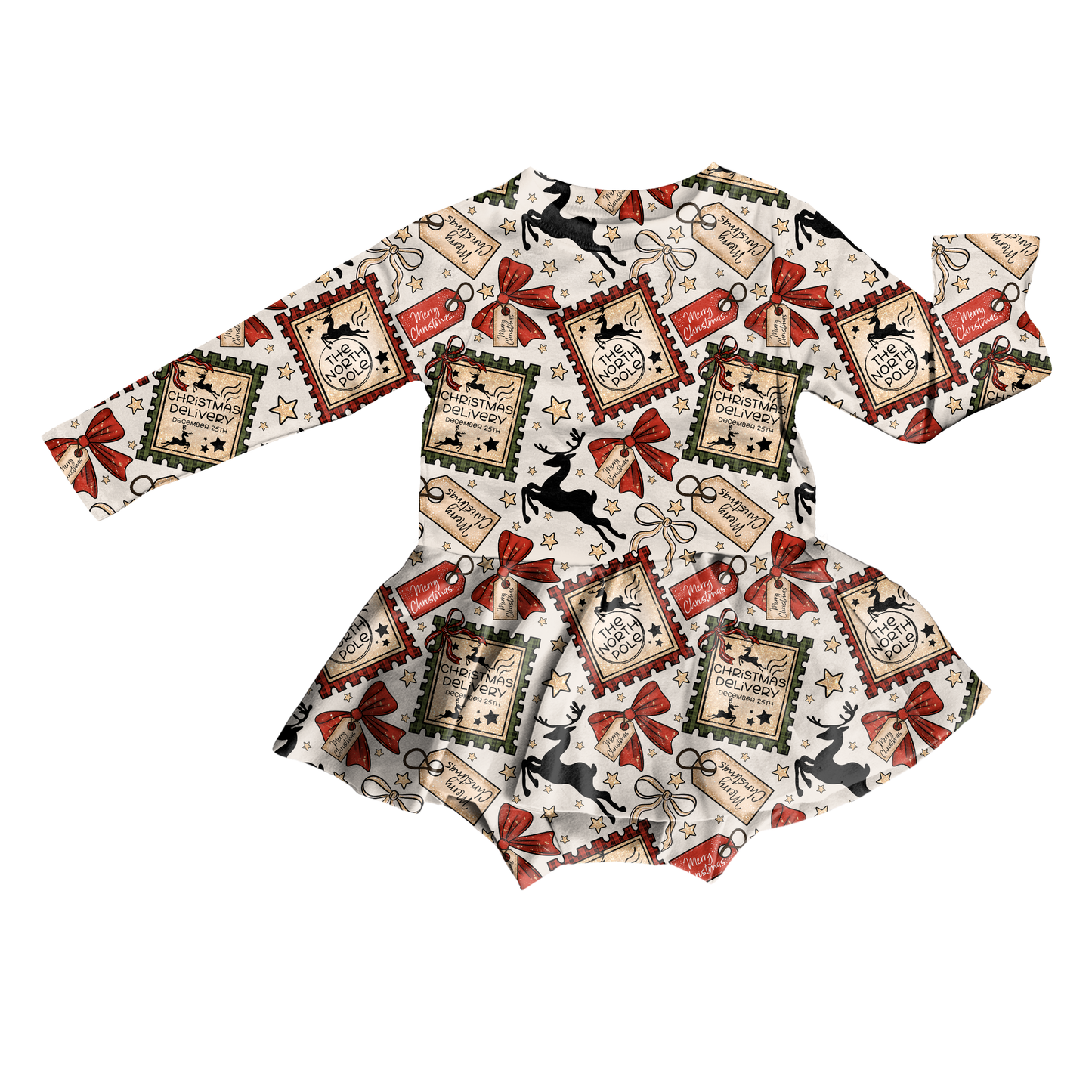 Letters To Santa Bodysuit Youth Twirl Dress **PreOrder**