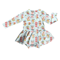Festive Friends Bodysuit Youth Twirl Dress **PreOrder**