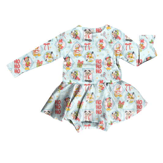 Festive Friends Bodysuit Youth Twirl Dress **PreOrder**