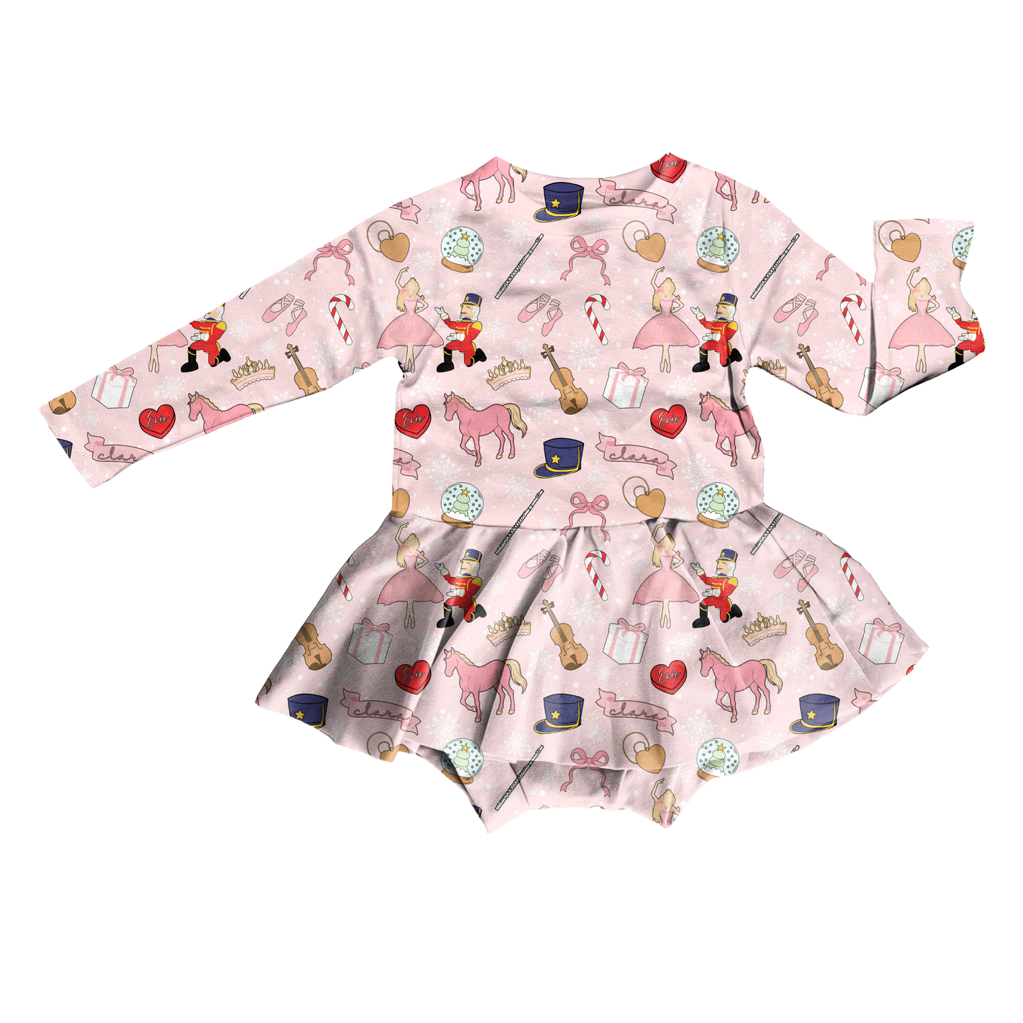 Nutcracker Ballet Bodysuit Youth Twirl Dress **PreOrder**