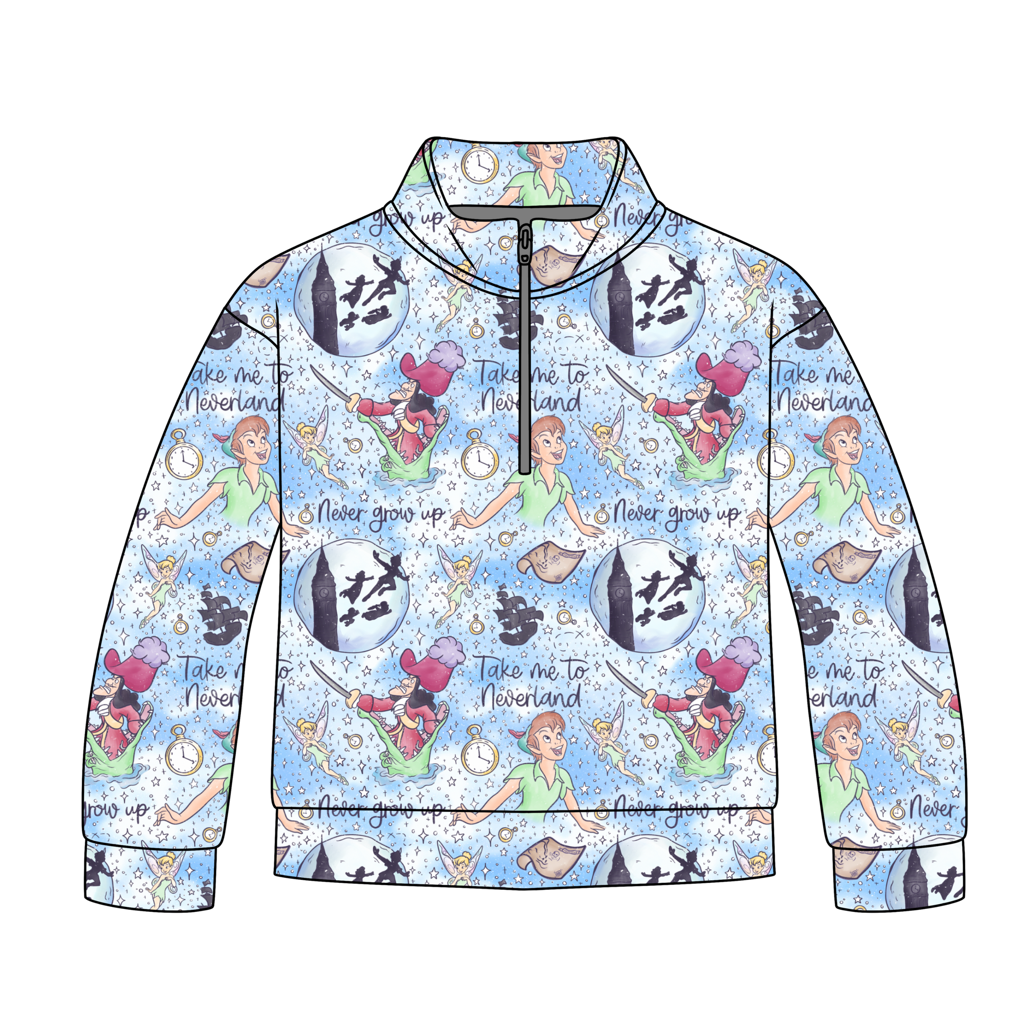 Take Me To Neverland Quarter Zip-Up **PreOrder**