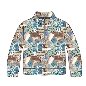 Only Way Is Up Blue Quarter Zip-Up **PreOrder**