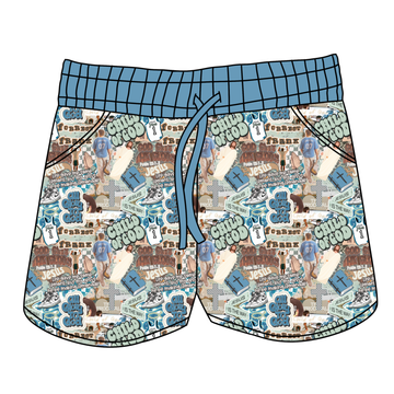 Only Way Is Up Blue Women's Shorts **PreOrder**