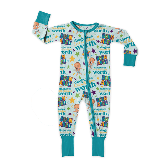 Diagnosis Does Not Define Worth Born Abel Medically Adaptable Zipper Sleeper *RTS*