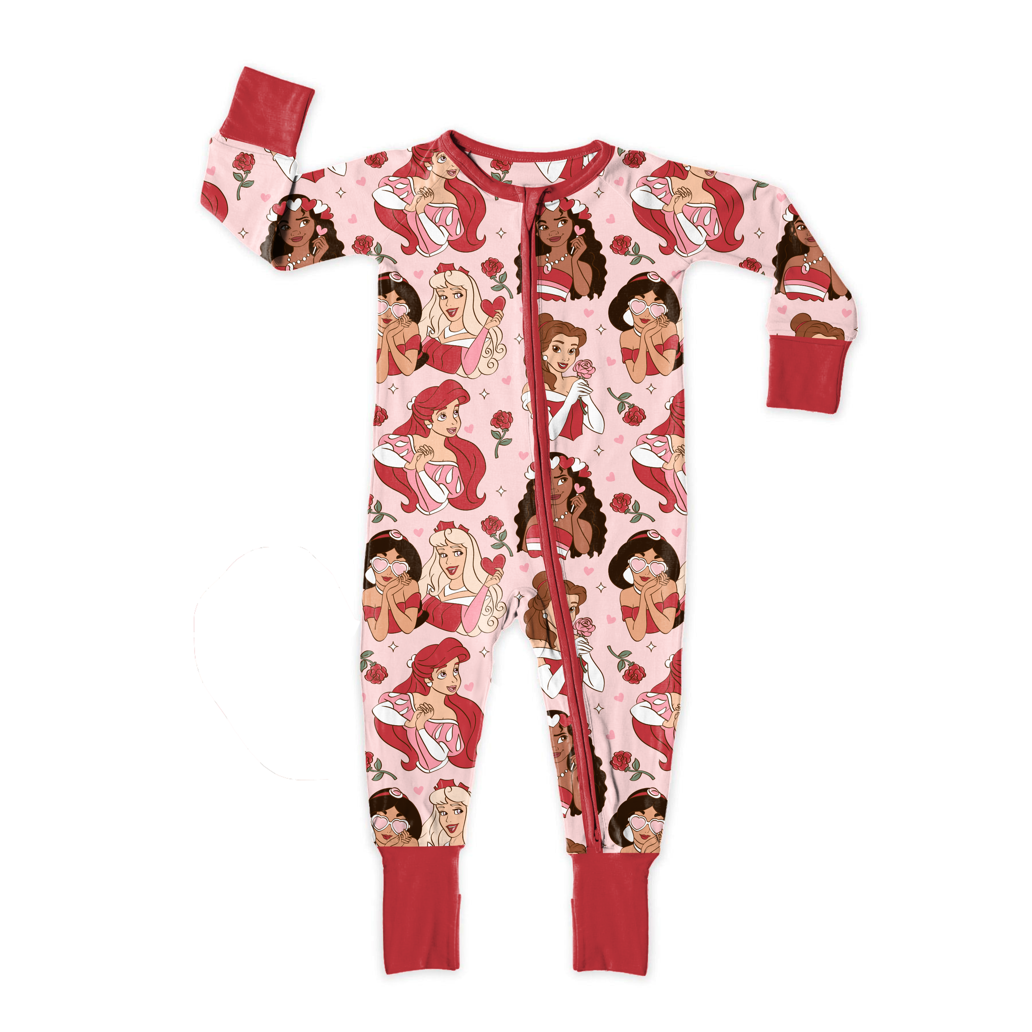 Royal Hearts & Roses Zipper Sleeper **PreOrder**