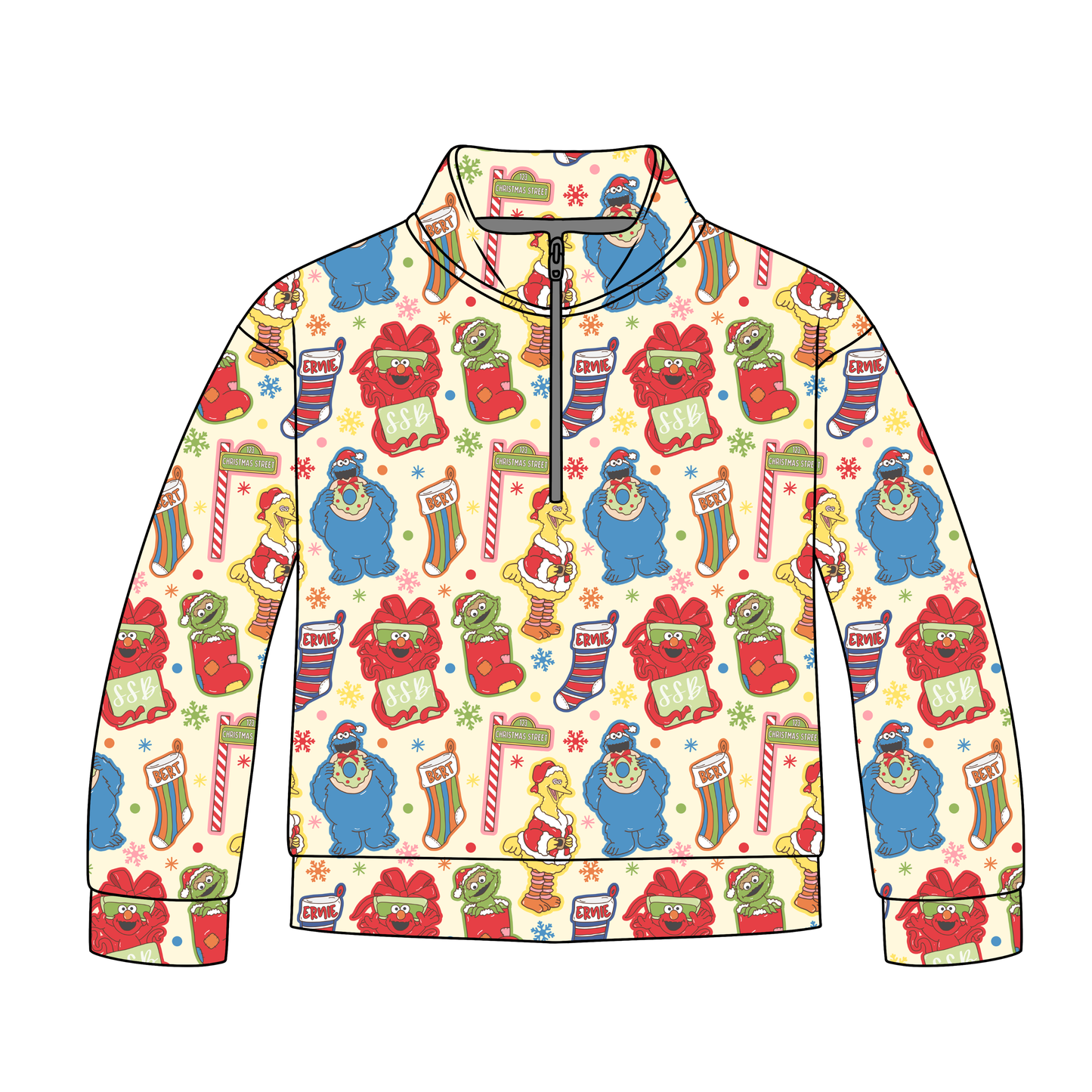 Christmas Street Quarter Zip-Up **PreOrder**
