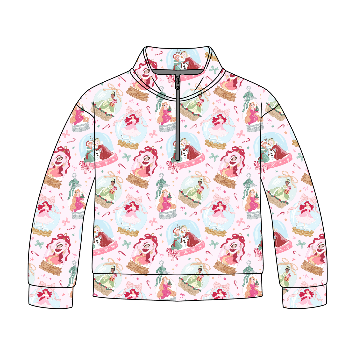 Enchanted Christmas Globes Quarter Zip-Up **PreOrder**