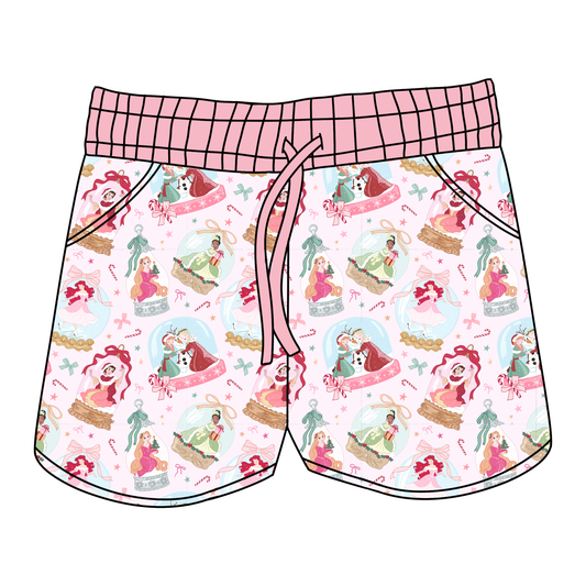 Enchanted Christmas Globes Women's Shorts **PreOrder**